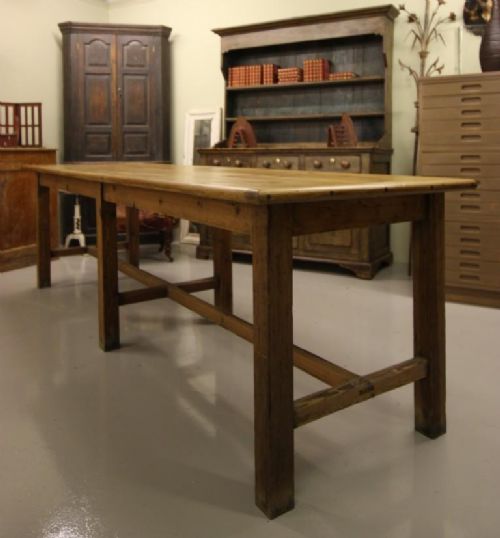 Large Antique Pine Dining Table