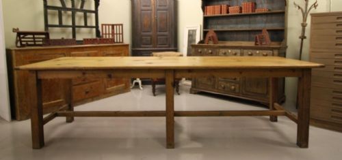 fig 1. Large Antique Pine Dining Table