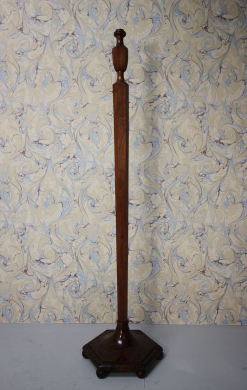 Heals of London Antique Walnut Standard Lamp.