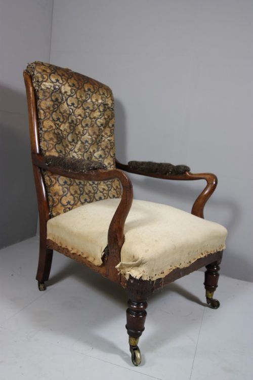 Regency Antique Rosewood Open Armchair.