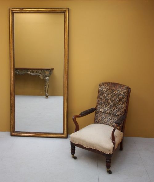 Impressive Rectangular Antique Gilt Mirror