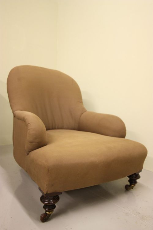 fig 1. Deep Seated English Antique Armchair