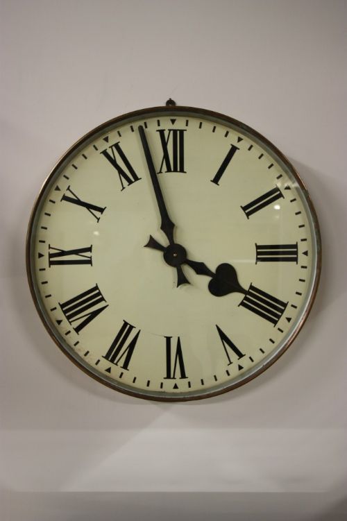 Large Edwardian Antique Copper Bound Clock