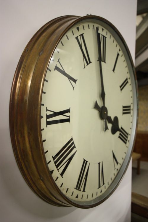 fig 1. Large Edwardian Antique Copper Bound Clock