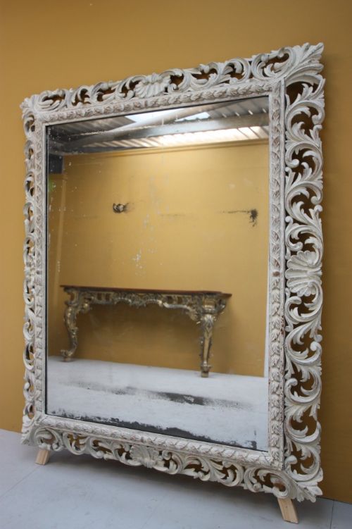 Huge 19th Century Antique Fretwork Mirror.
