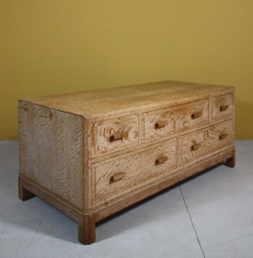 Low Antique Heals Oak Chest/ Tv Stand
