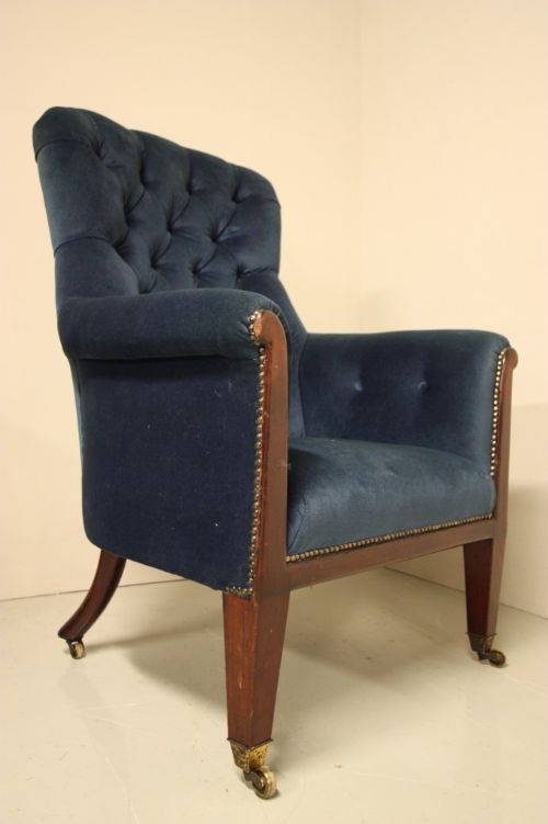 Large William IV Antique Upholstered Armchair