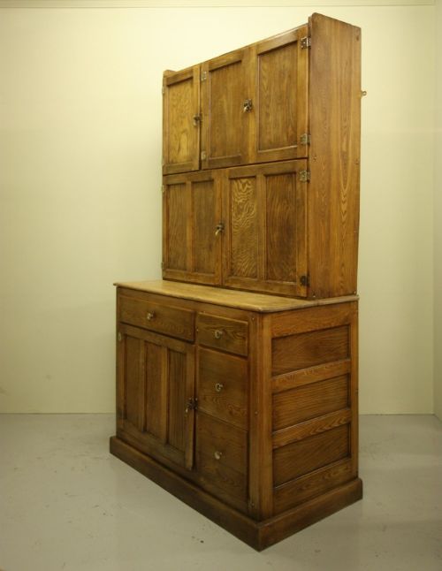 fig 1. English Edwardian Antique Oak Kitchenette