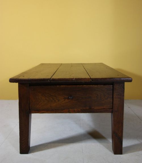 fig 1. Georgian Antique Period Oak Coffee Table.