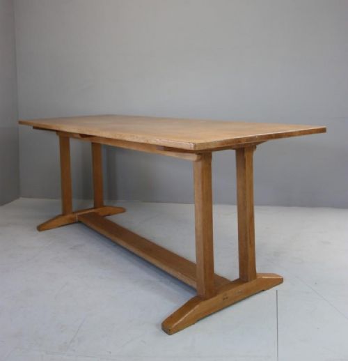 Edwardian Antique Oak Refectory Table.