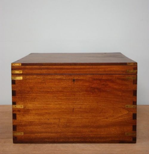 Antique Camphor Wood Military/campaign Box