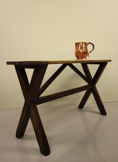 Original Antique X Frame Tavern Table
