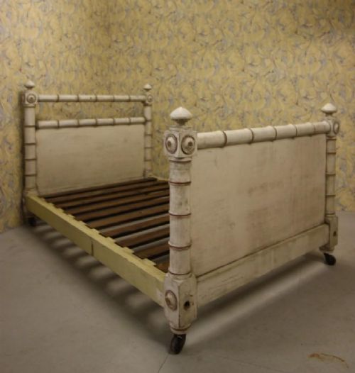 Regency English Antique Small Double Bed.