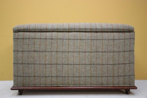 fig 1. Antique Ottoman Dressed in Scottish Tweed