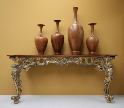 fig 1. Collection of Four Impressive 1930's Oak Vases.