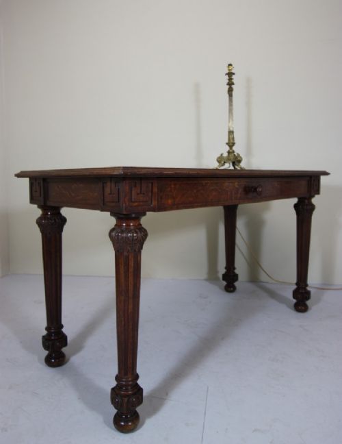 English Antique Oak Writing Desk.
