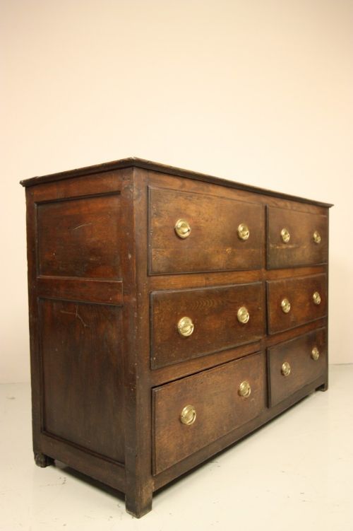 fig 1. Georgian Antique Oak Mule Chest.