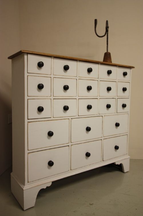 fig 1. Antique Pine Apothecary Chest of Drawers