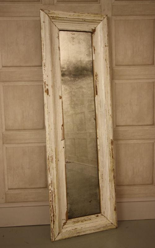 Antique Painted Pine Architrave Mirror