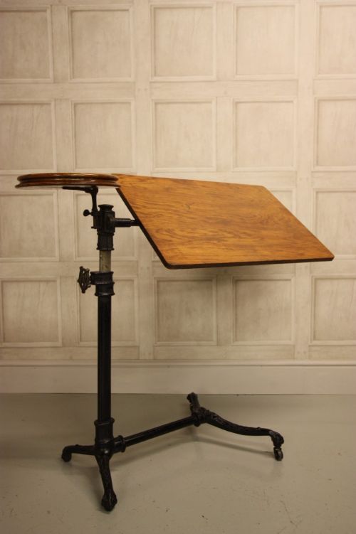 fig 1. Edwardian Antique 'Foots Patent' Reading Table