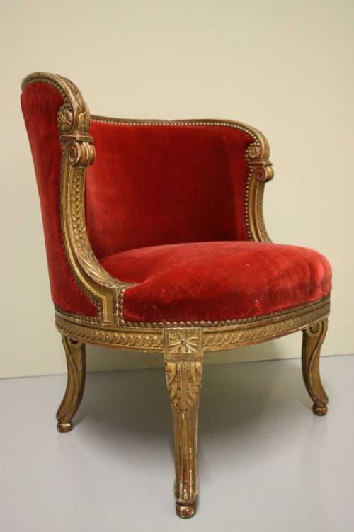 19th Century Carved & Gilt Antique Armchair.