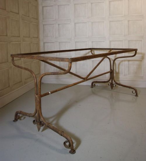 Large French Antique Metal Pastry Table Base
