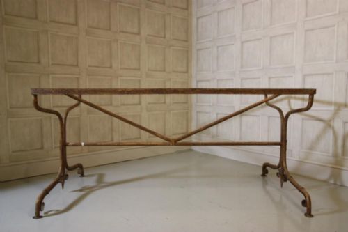 fig 1. Large French Antique Metal Pastry Table Base