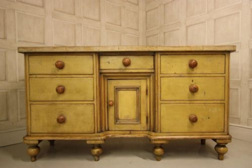 English Antique Dresser Base in Original Paint
