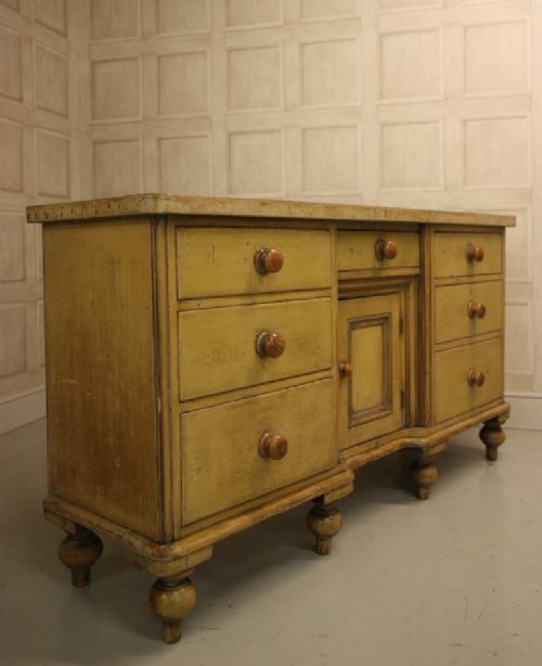 fig 1. English Antique Dresser Base in Original Paint