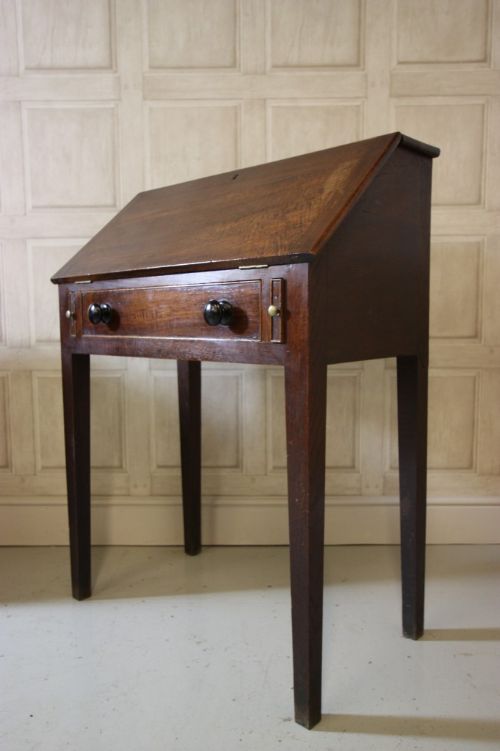 fig 1. Georgian Antique Oak Writing Bureau.
