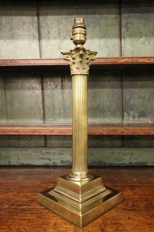 Edwardian Antique Corinthian Style Table Lamp