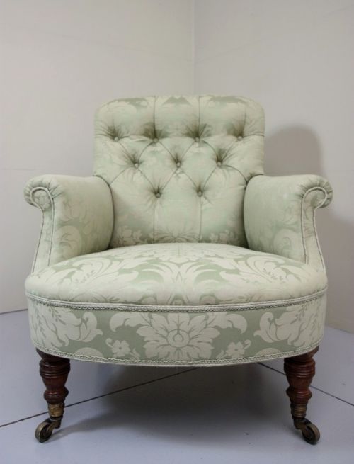 fig 1. Howard & Sons Antique Upholstered Armchair