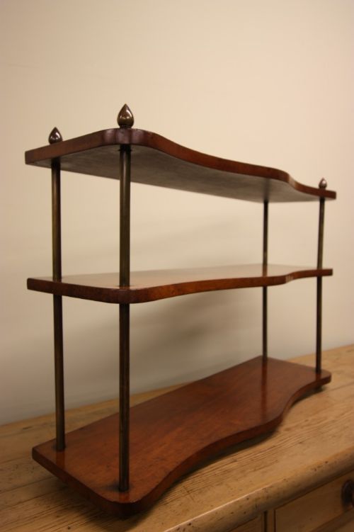 Antique Mahogany Military/campaign Shelving.