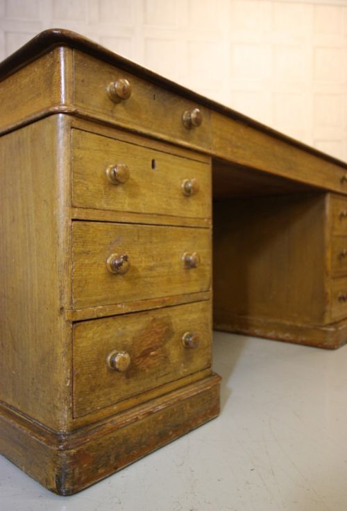 fig 2. Huge Antique Double Sided Partners Desk.