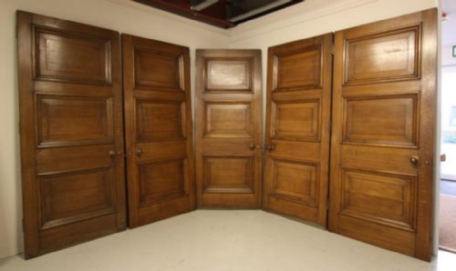Set of Ten 19th Century Antique English Oak Doors.