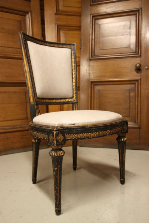 fig 1. Pair of Decorative 19th C Antique Side Chairs.