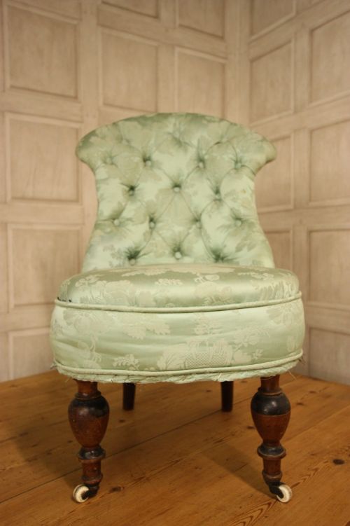 fig 1. Cute American Antique Low Side Chair