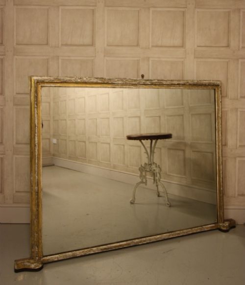 Large William IV English Antique Gilt Mirror.
