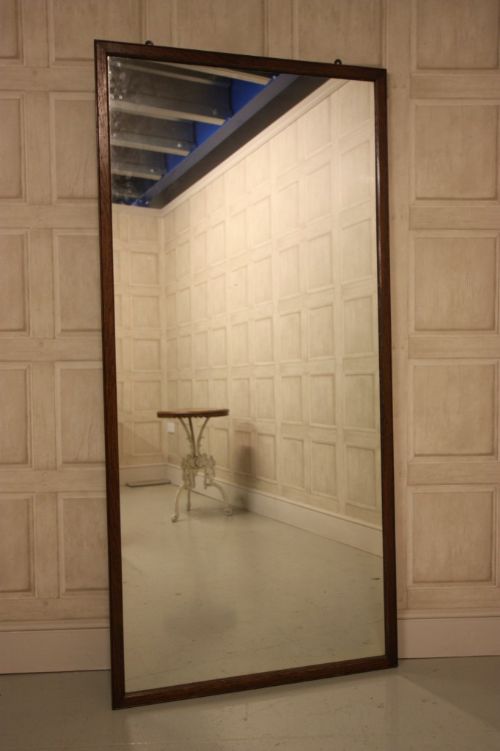 Large English Antique Gents Shop Fitting Mirror