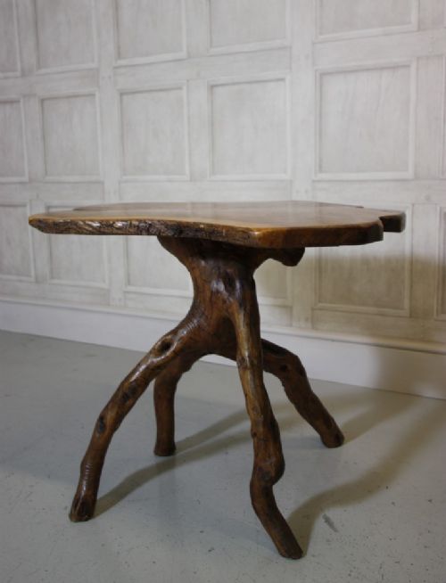 1920'S Rustic Olive Wood Coffee / Side Table