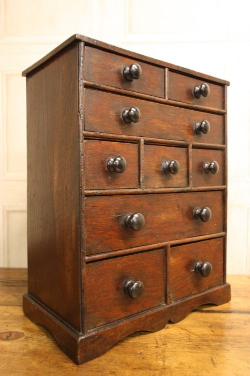 fig 1. English Georgian Antique Oak Spice Chest