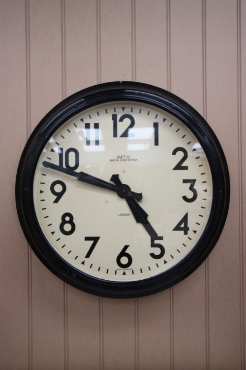 Large Edwardian Antique Working Factory Clock