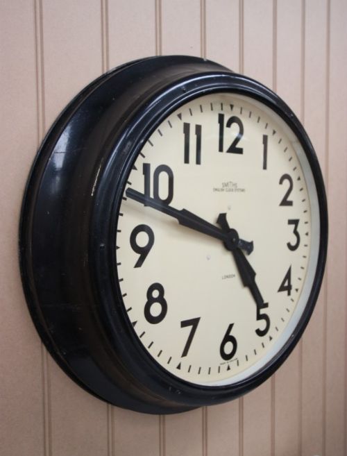 fig 1. Large Edwardian Antique Working Factory Clock