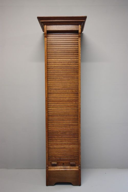 fig 1. Fabulous Tall Antique Oak Cabinet