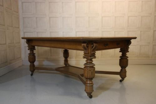 fig 2. English Antique Oak Library Dining Table