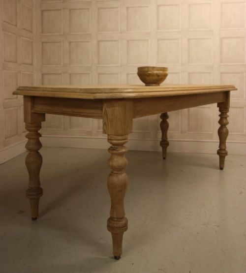 English Antique Pine Kitchen Dining Table