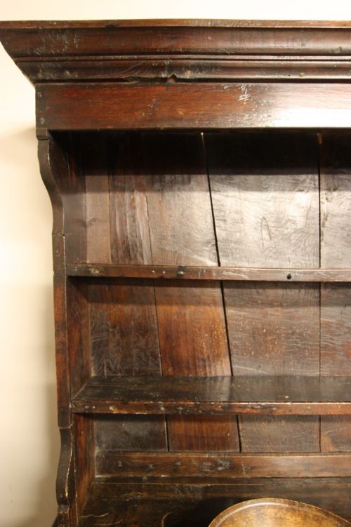 fig 4. The Most Special 18th C Antique Oak Dairy Dresser