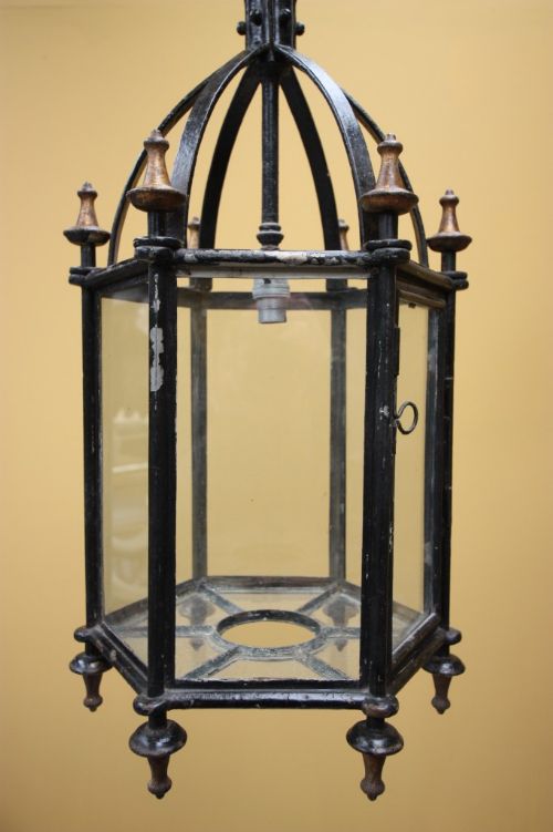 fig 1. Impressive 19th Century Antique Hall Way Lantern