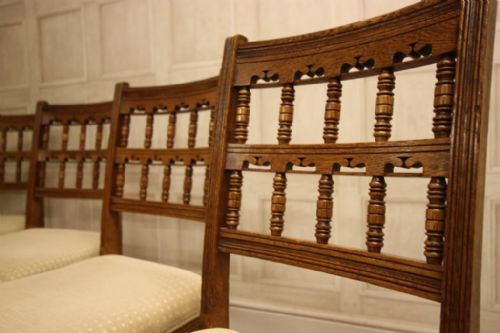 fig 2. Set of Four Antique Oak 'Gillows' Dining Chairs