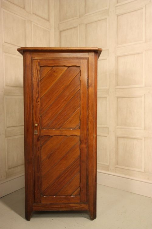 fig 1. 19th Century Antique Pine Cupboard.